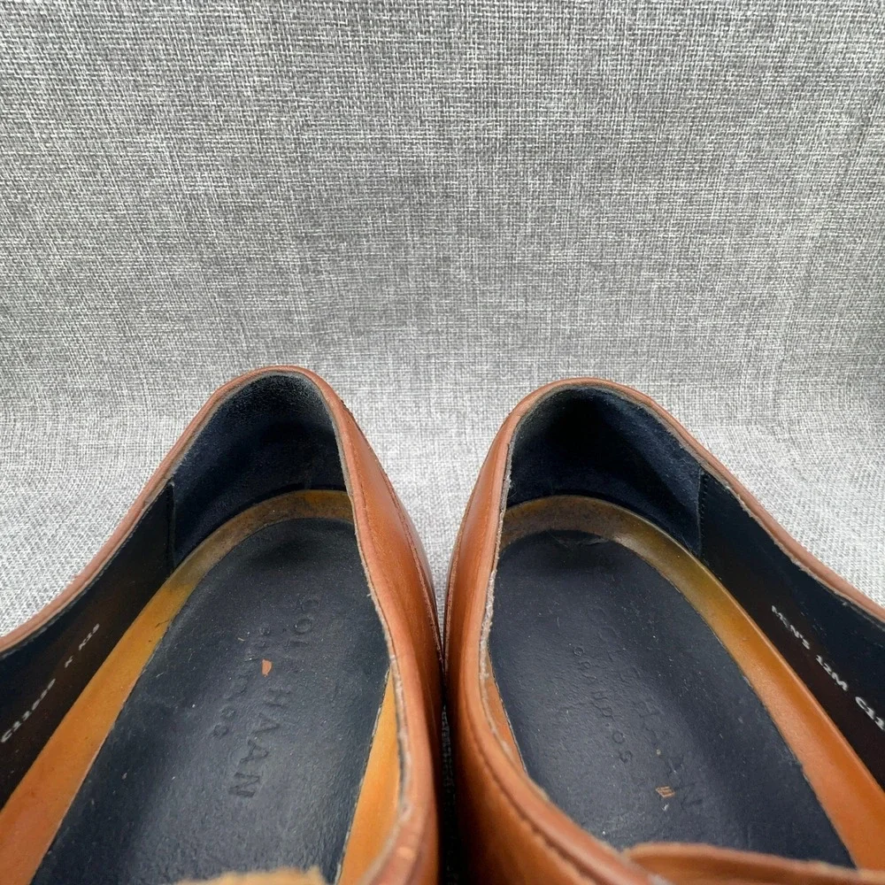 Cole Haan Lenox Hill Split-Toe Oxfords Mens 12M British Tan Leather Dress Shoes